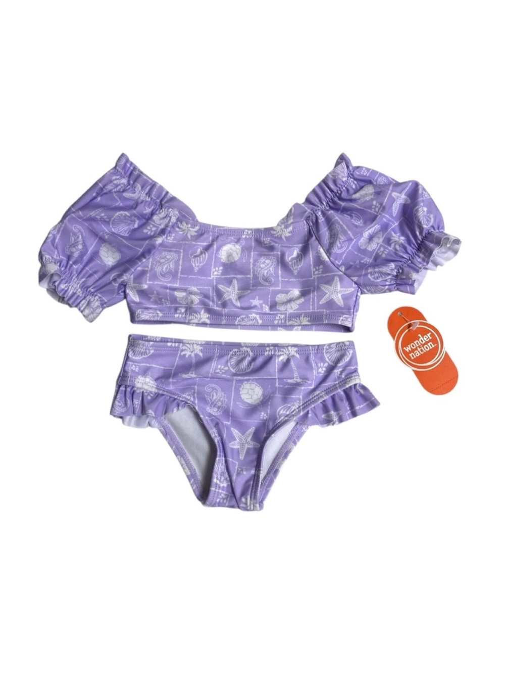 Wonder Nation Kids Swim Rashguard - Purple